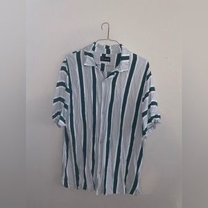 Men’s Striped Button Down Set